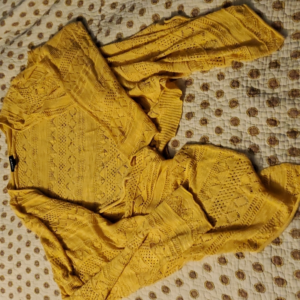 Yellow cardigan